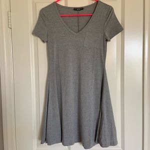 Shein - gray tshirt swing dress